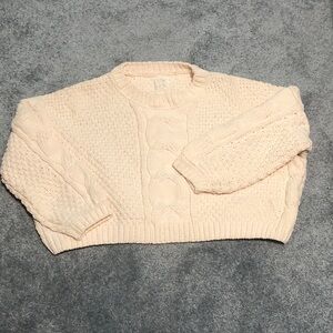 Sadie & Sage Cream Cable Knit Sweater